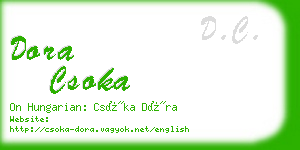 dora csoka business card